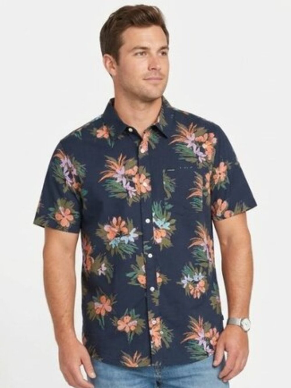 Volcom "Warbler" Short Sleeve Hawaiian Print Cotton Shirt NEW- S. XL